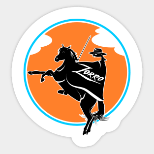 Zorro on a horse Sticker